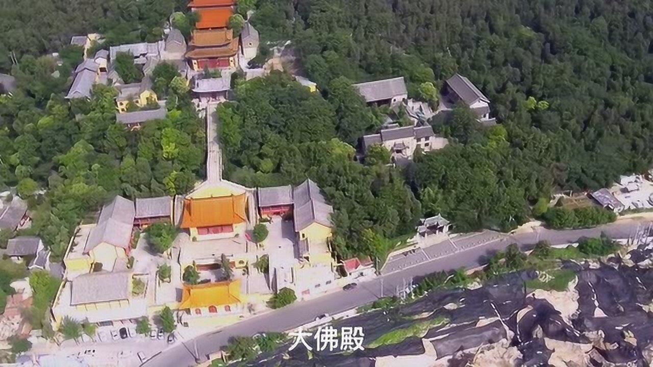 航拍江苏徐州云龙山兴化寺