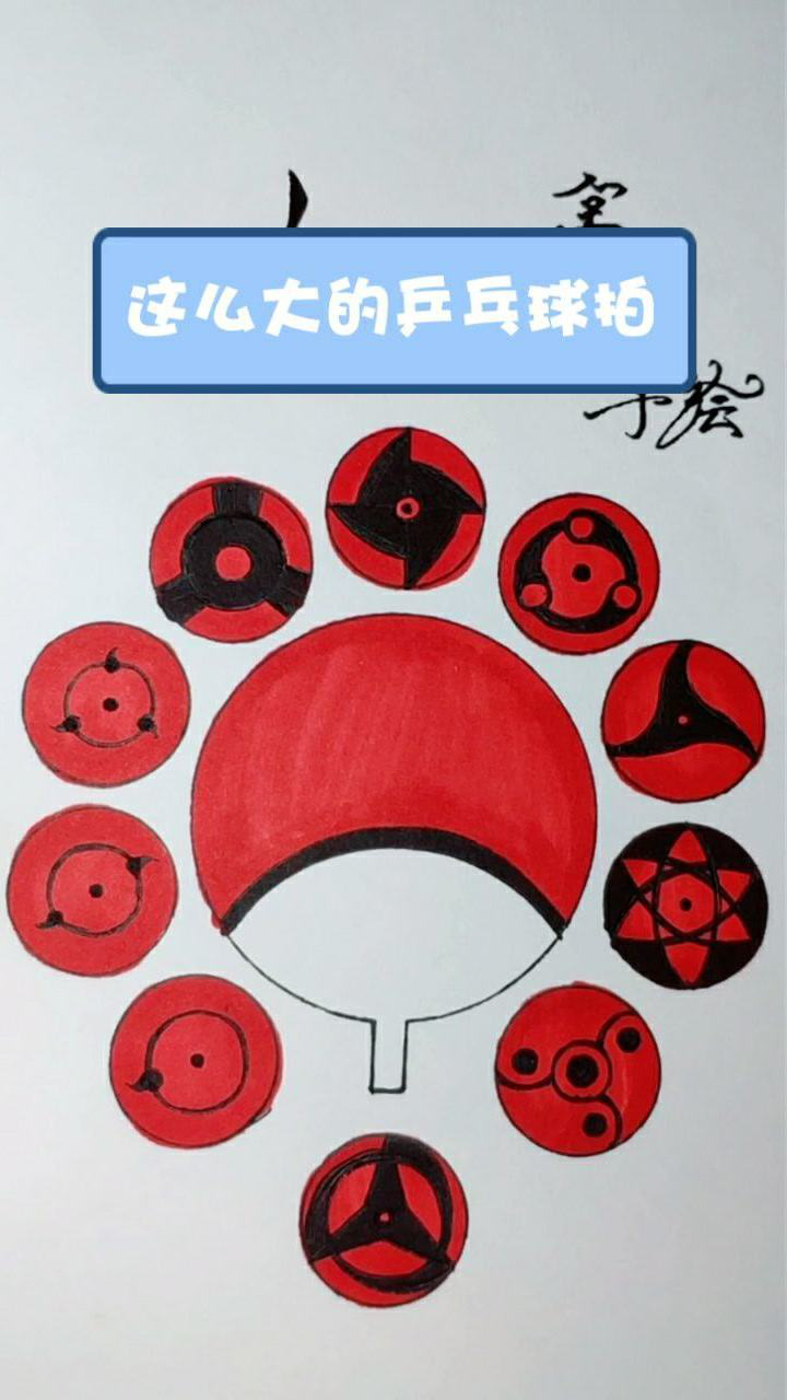 手绘火影忍者人物写轮眼大集合