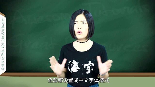 如何单独设置中文字体和西文字体