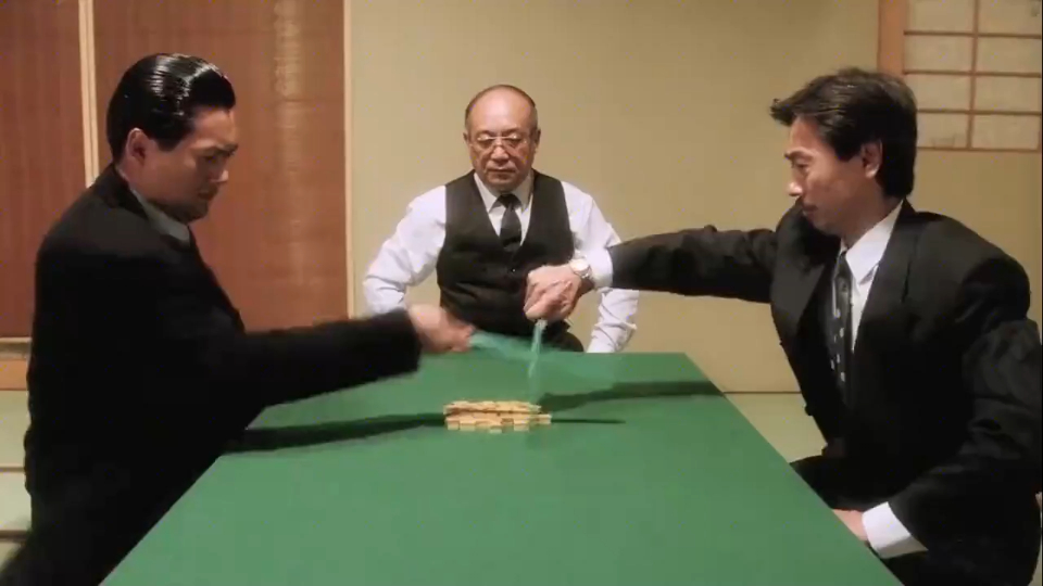 发哥对战赌神,麻将牌玩得飞起,轻松赢下第一局