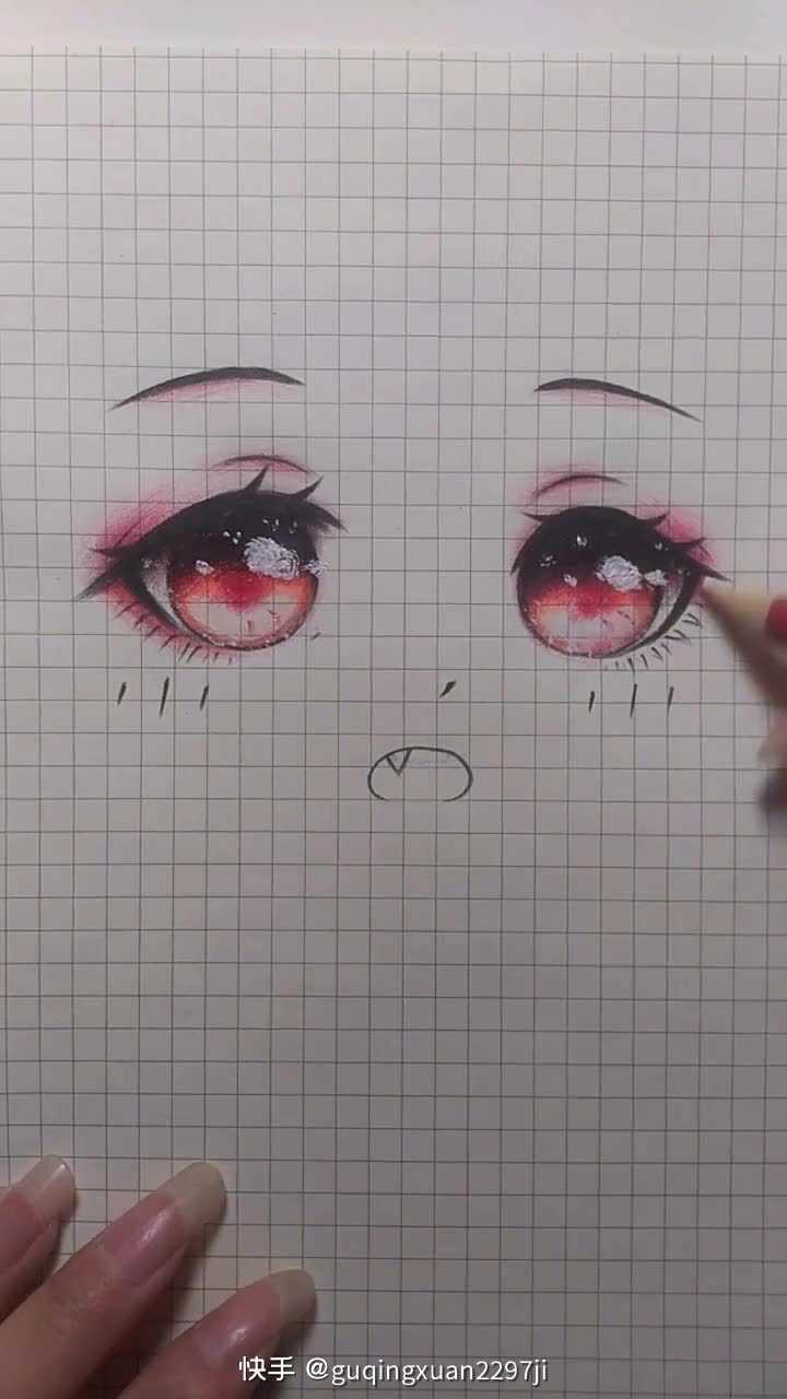 教画简单恶魔眼睛