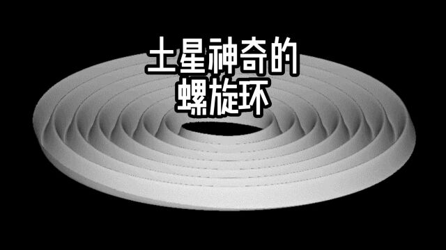 土星的两个螺旋环是咋产生的