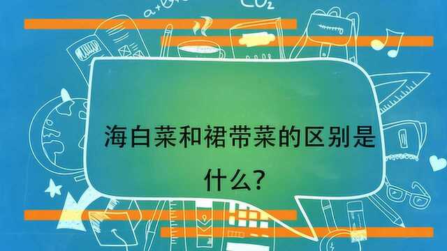 海白菜和裙带菜的区别是什么?