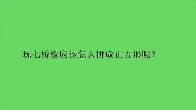 玩七桥板应该怎么拼成正方形呢?