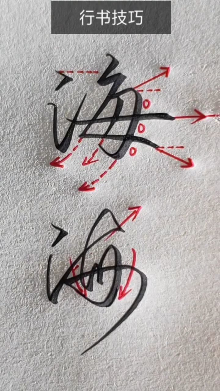 海字行书草书解析