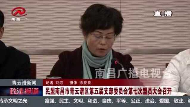 民盟南昌市青云谱区第五届支部委员会第七次盟员大会召开