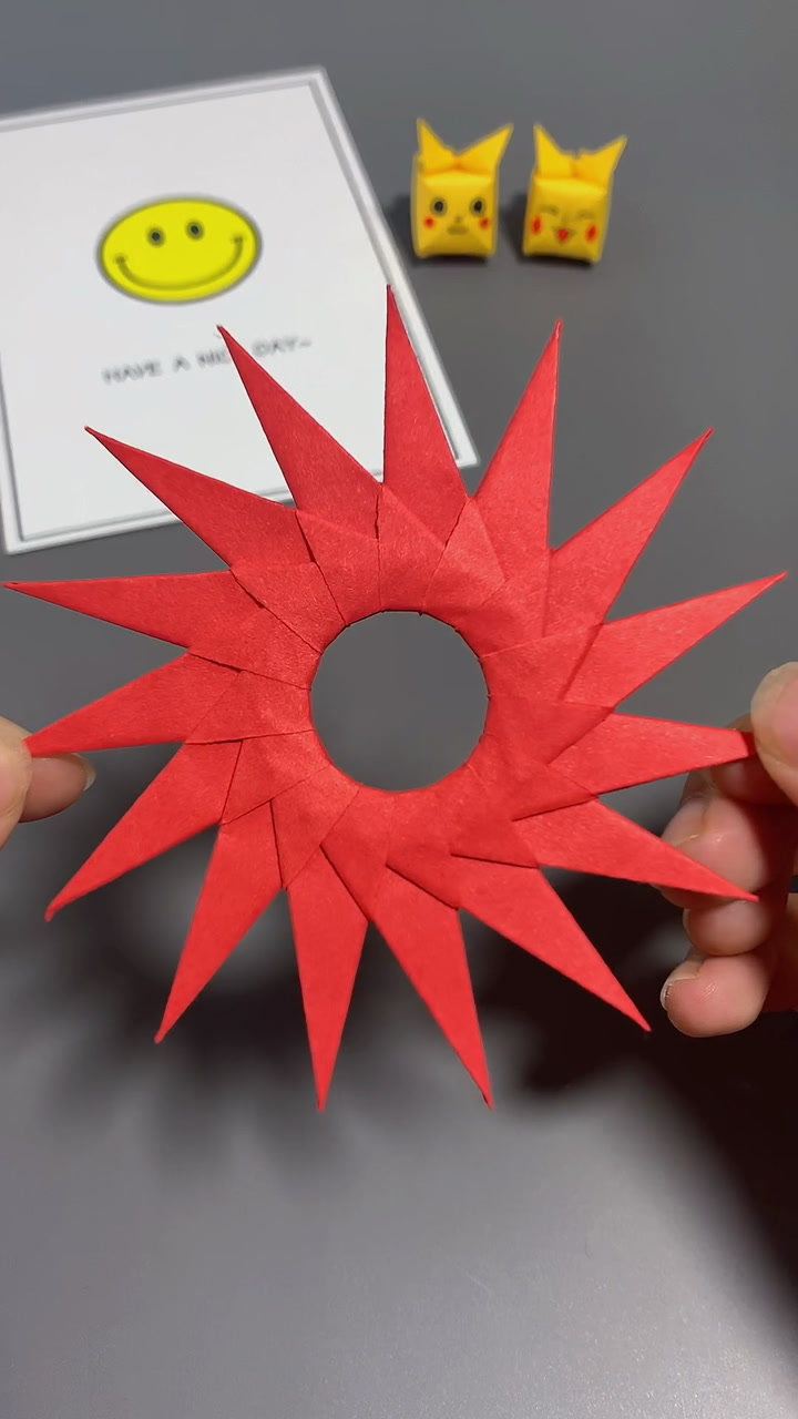 禅炫酷又简单的手里剑飞镖折纸