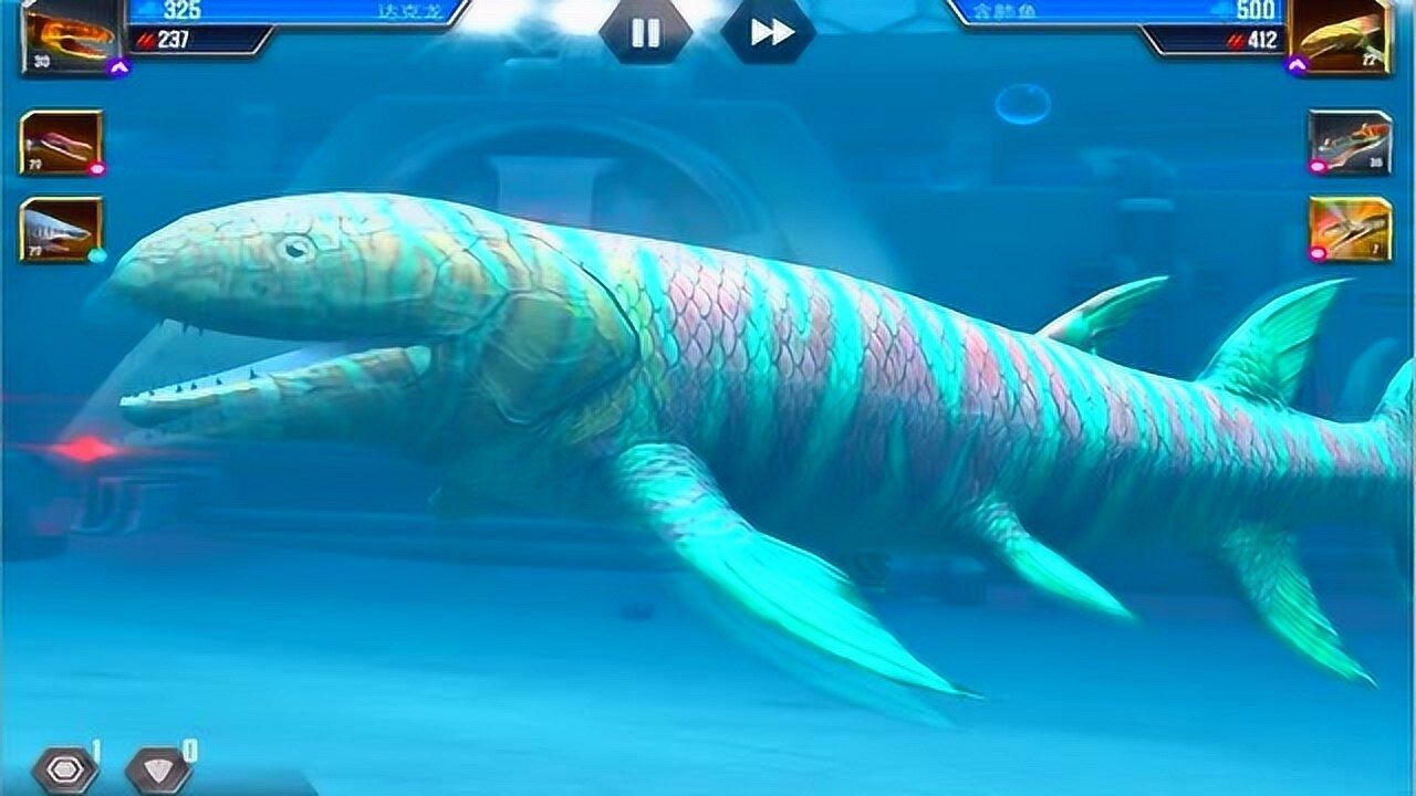 侏罗纪世界深海巨怪巨齿鲨战含肺鱼