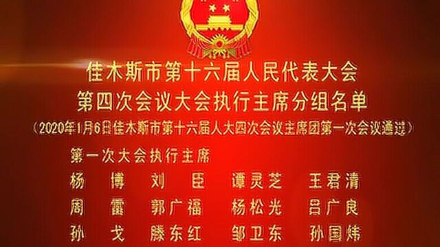 佳木斯市第十六届人民代表大会第四次会议大会执行主席分组名单