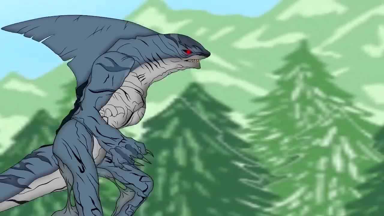 哥斯拉大战鲨斯拉双方都使出了绝招