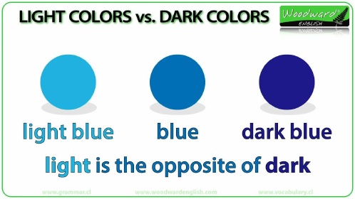 少儿英语颜色的深浅dark and light