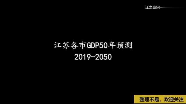 江苏各地未来50年GDP预测,苏南VS苏北,南京VS苏州!