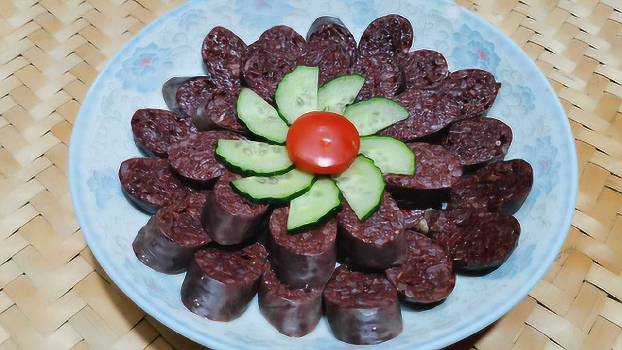 糯米猪血肠不要再买了这样做软糯美味接触粉尘多的人适合多吃