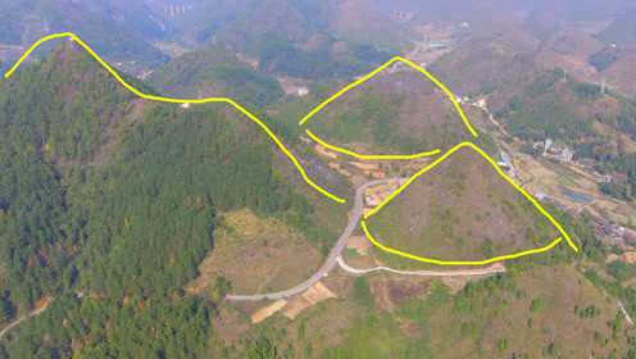 两座金形山难得的风水宝地满堂财官印等待有缘人