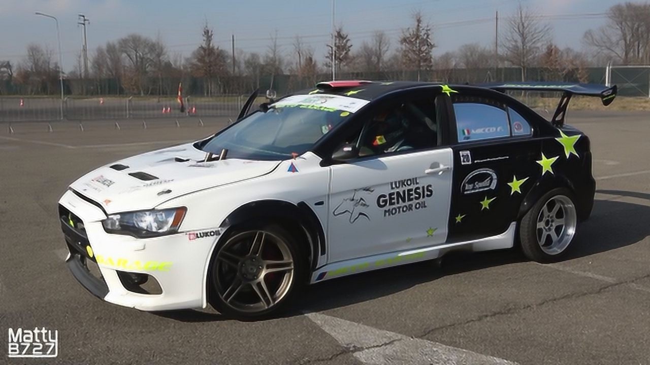 昔日的公路战神三菱蓝瑟evox赛道狂飙这才是真正的赛车太过瘾了