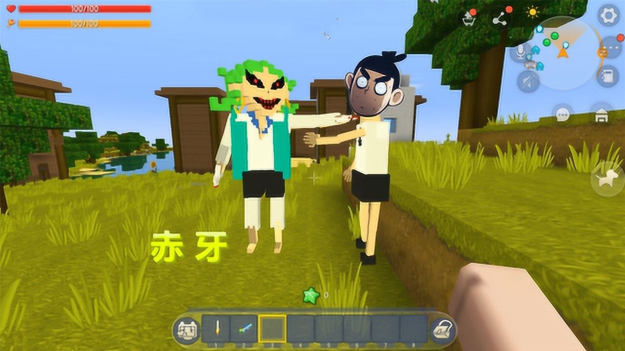 迷你世界《刺客567生存》觉醒后的567无敌，可以在岩浆里游泳_高清
