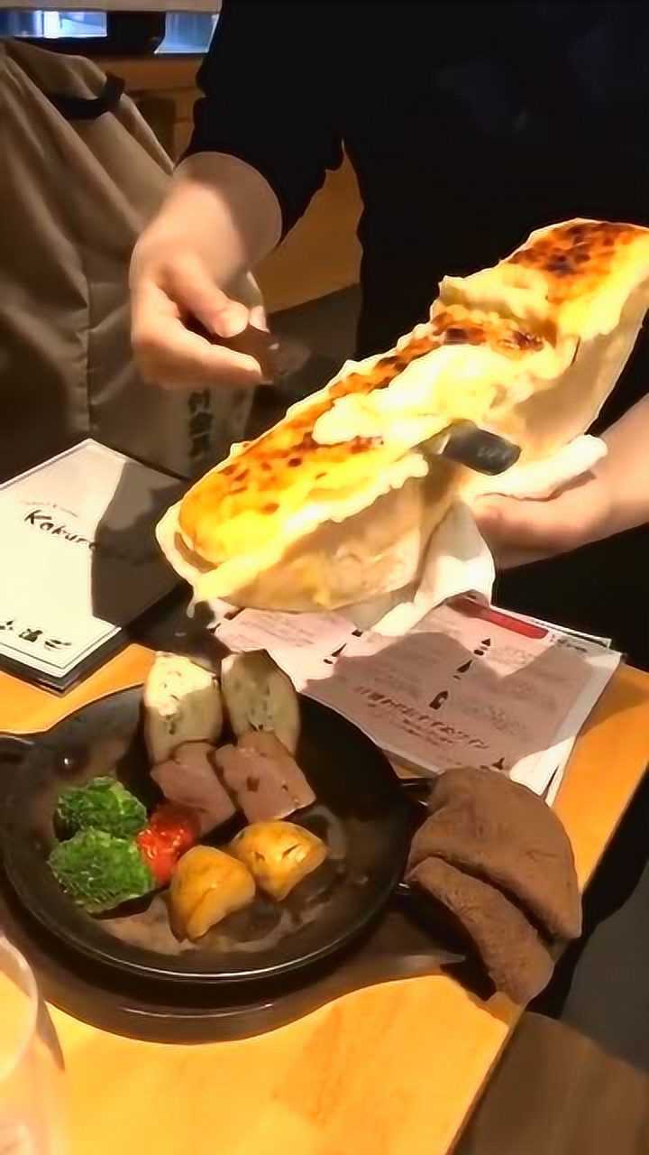 日本美食料理日本餐厅超人气的芝士铁板烧