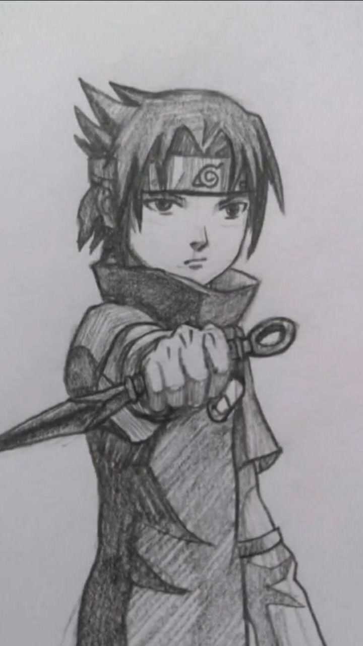 手绘火影忍者宇智波佐助