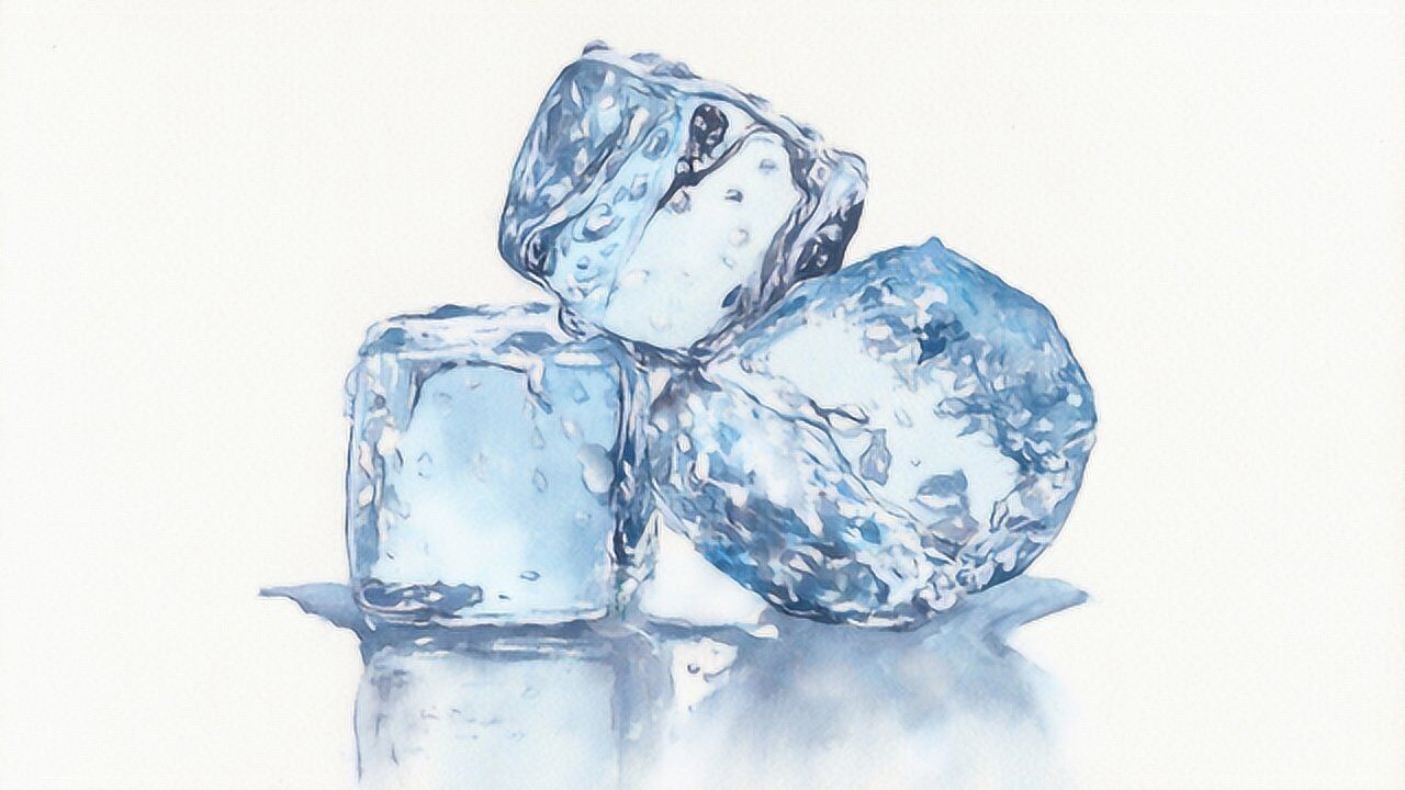 水彩公开课丨冰块画法