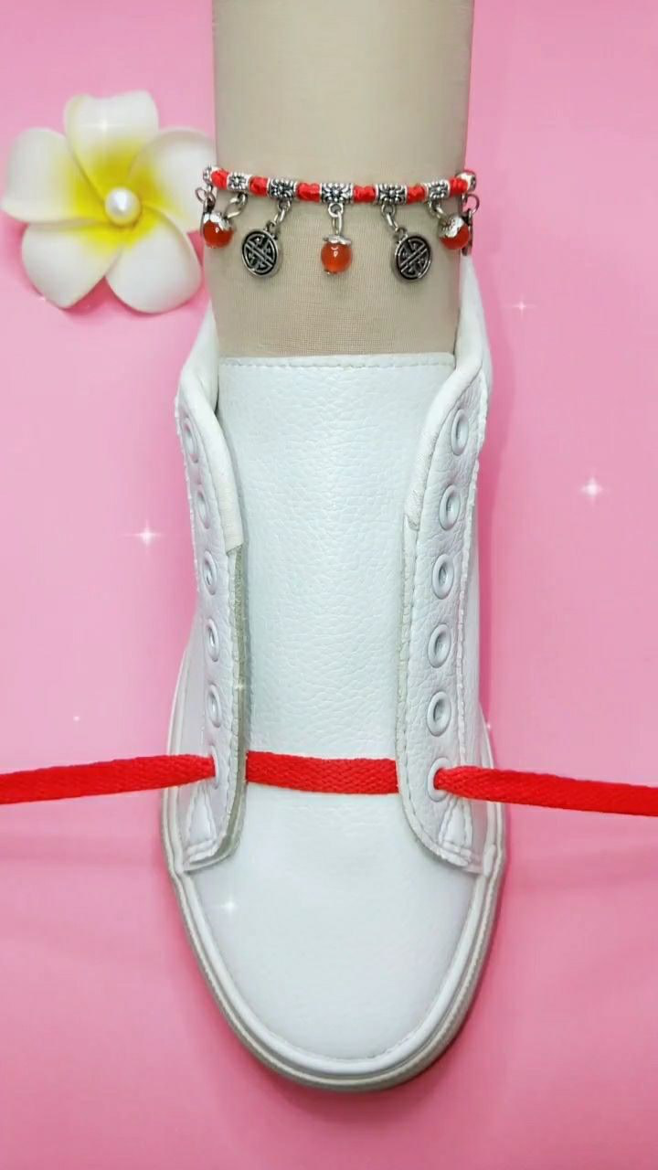 中国结系鞋带的方法教程,简单方便特别好看