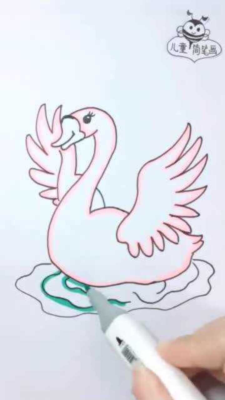 儿童简笔画鹅鹅鹅曲项向天歌记住起来这个简笔画