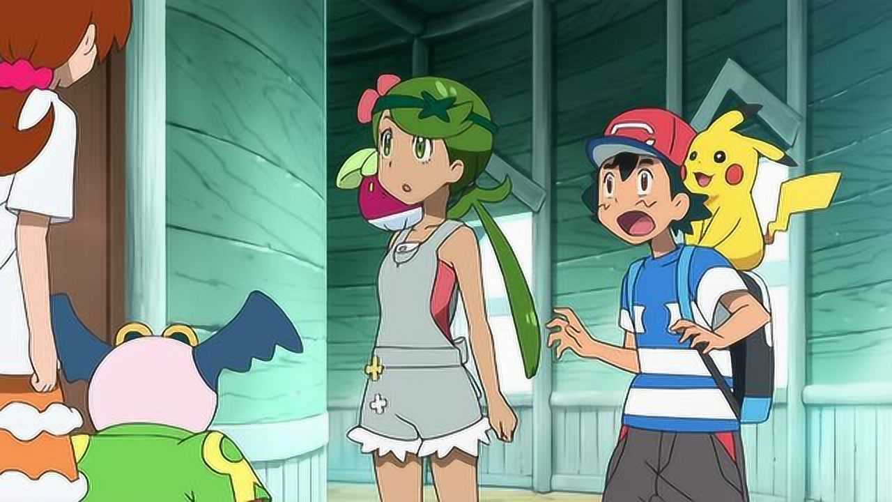 精灵宝可梦玛奥以为小智是学校的新生没想到花子也在这里