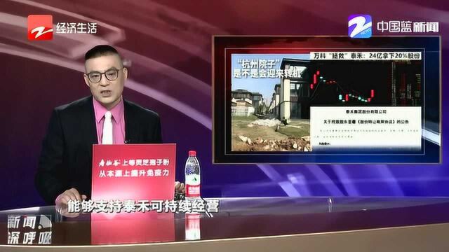 万科“拯救”泰禾 24亿拿下20%股份