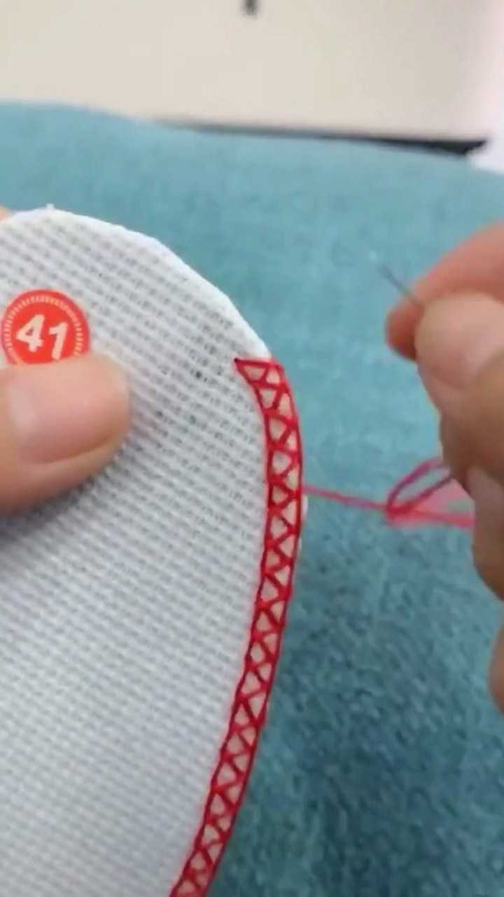 慢动作鞋垫锁边教程再也不怕裂开了