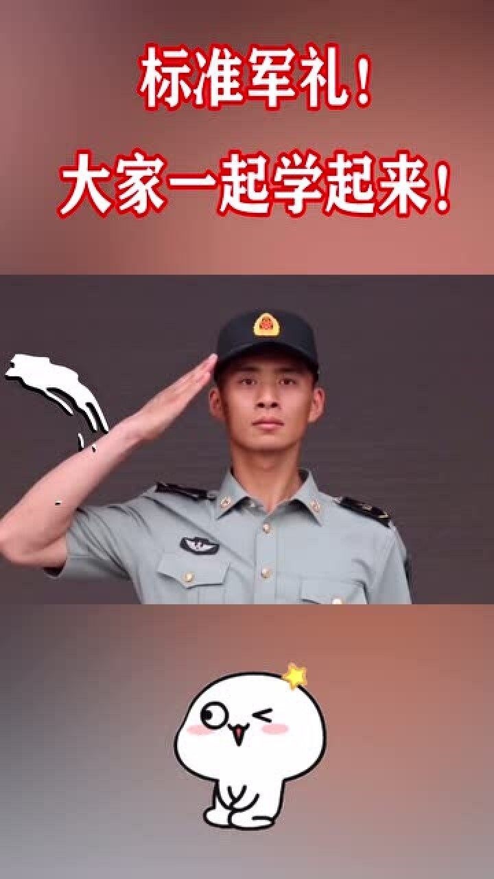 標準軍禮!大家一起學起來!