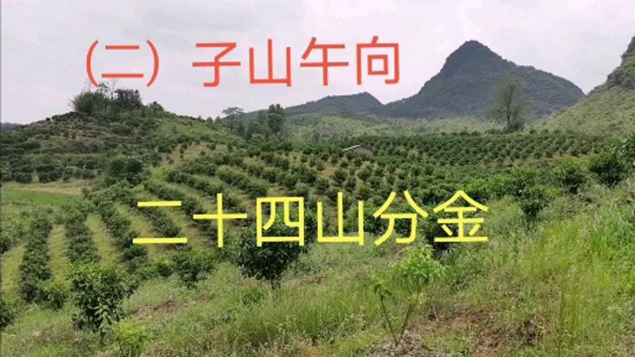 二十四山立向分金子山午向二分享