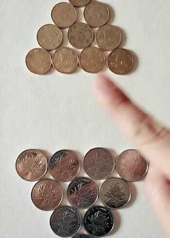 移动三枚硬币,让金字塔倒过来! 很少有人能做对啊!