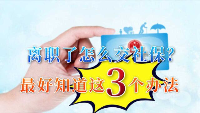 辞职在家又不想断缴社保,应该怎么交社保?3个办法供你参考