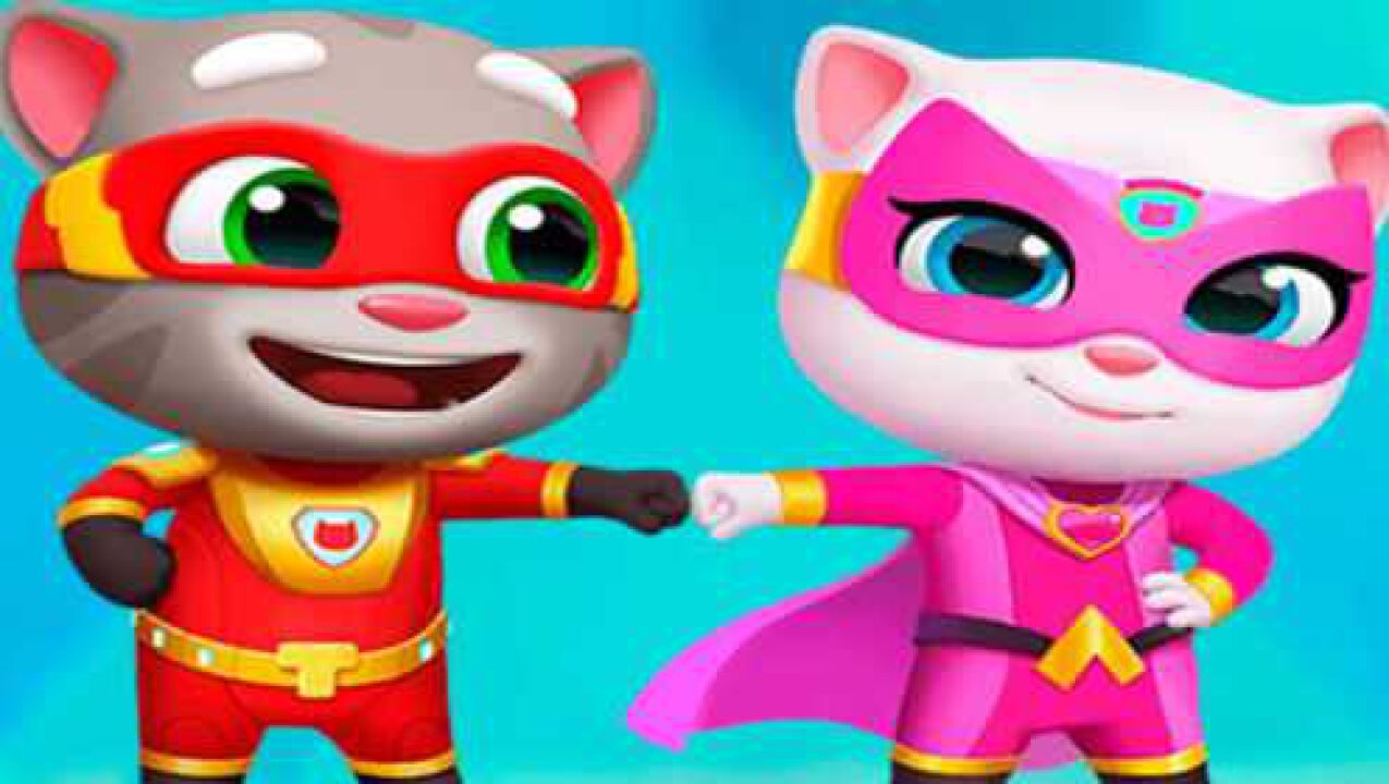 汤姆猫炫跑游戏超级英雄小队汤姆猫和安吉拉在中国城地图