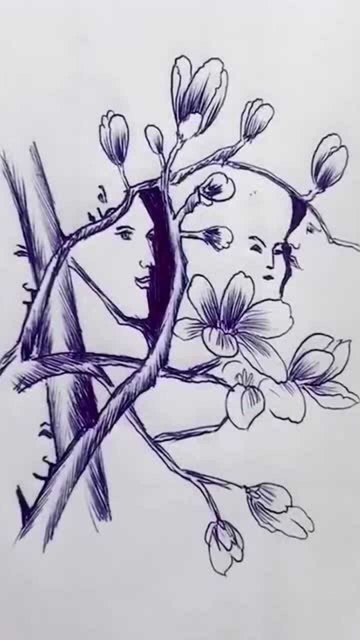 图中一共隐藏七张人脸全找到的人智商至少两百我只找到3张