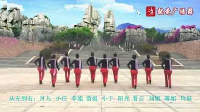 魅力阳光广场舞《百花香》团队演示