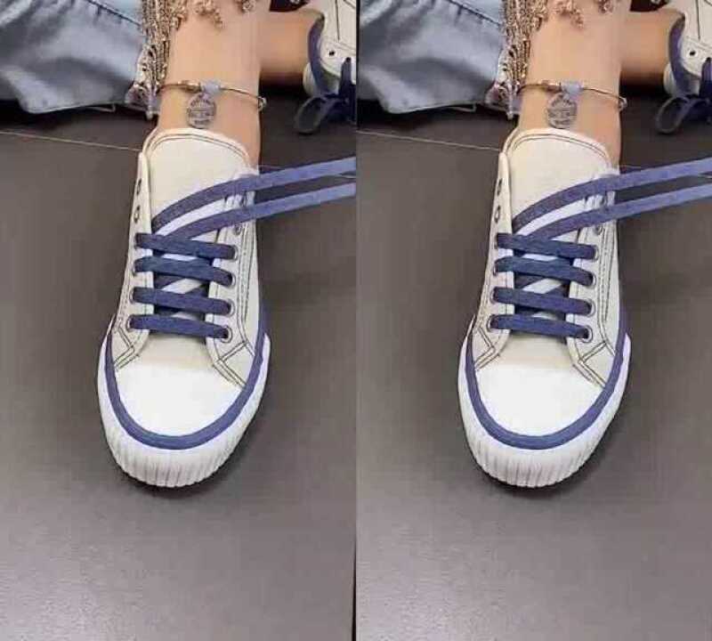 原来帆布鞋上的鞋带还能这样系接下来的一幕真是长见识了