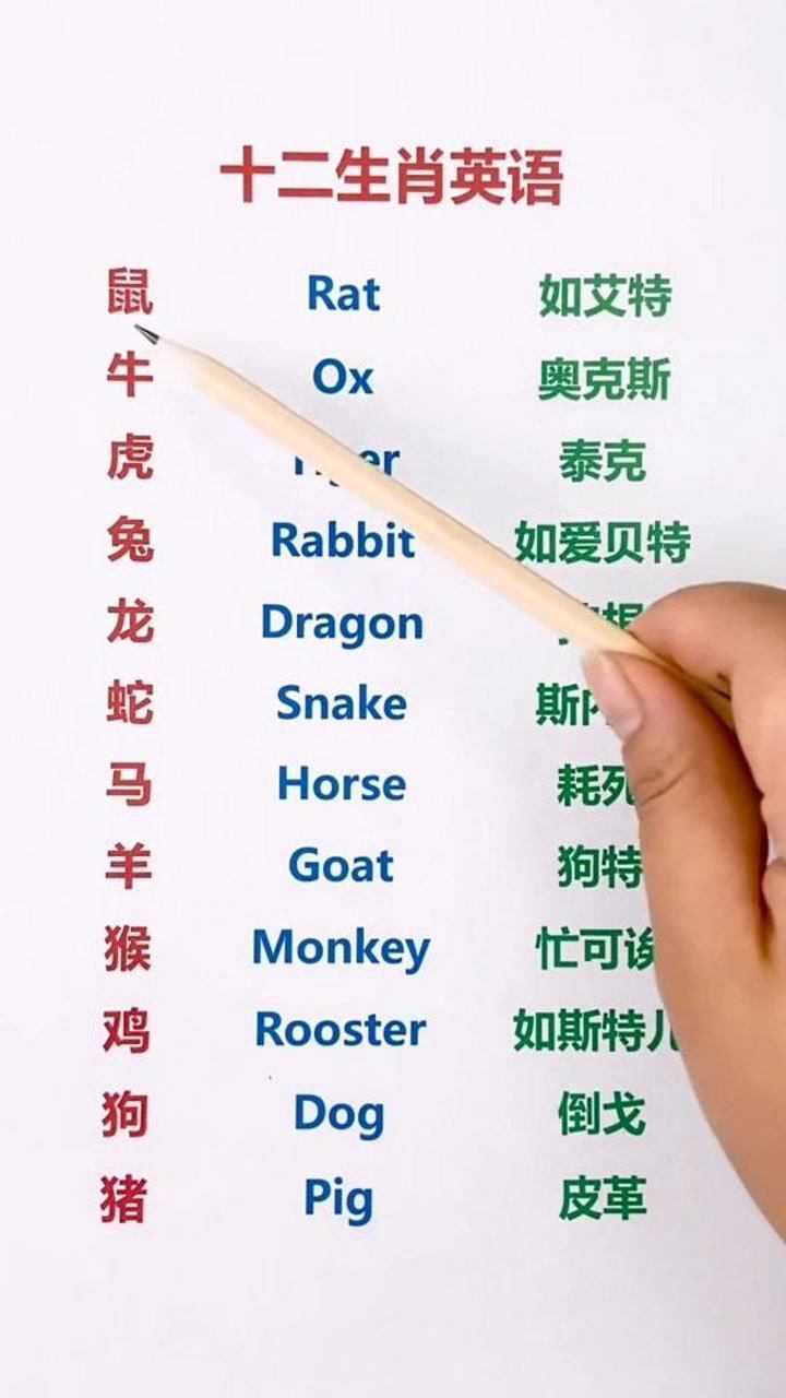 十二生肖的读法,你知道吗