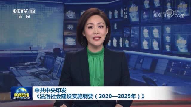 中共中央印发《法治社会建设实施纲要(2020—2025年)》