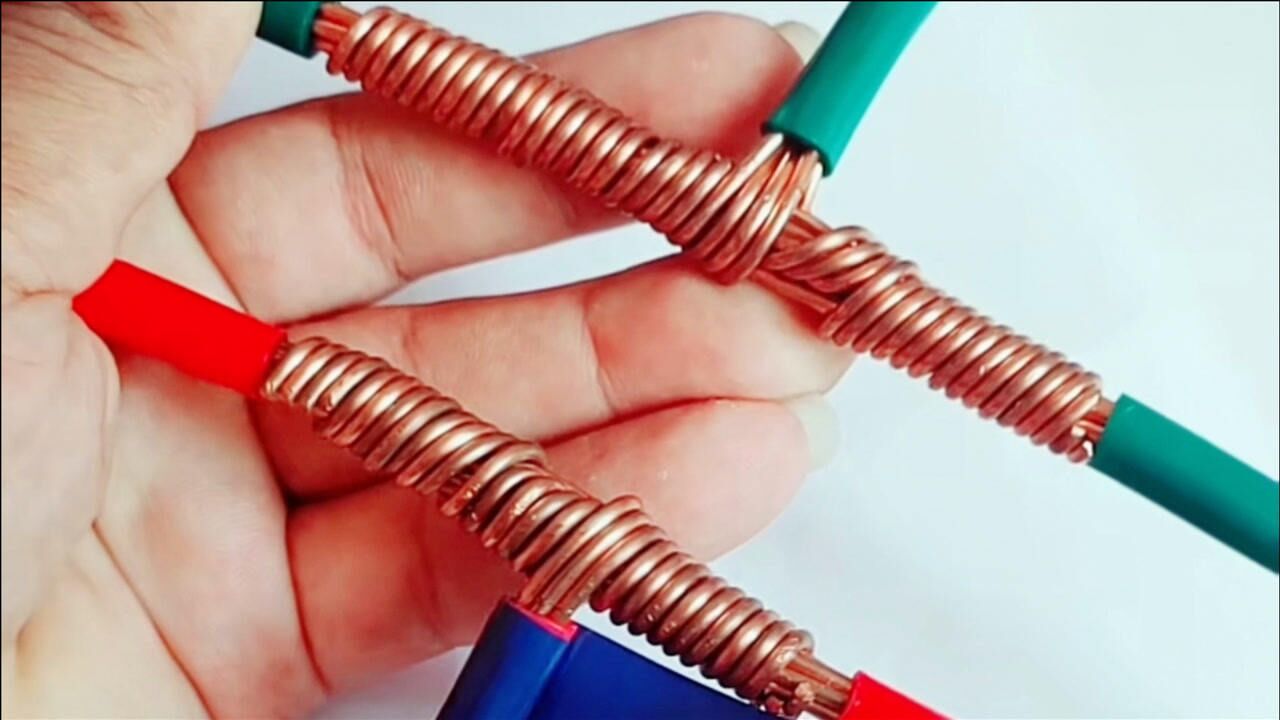 16电线的t形接法,要是电工都这样接线,就不会存在虚接和漏电了