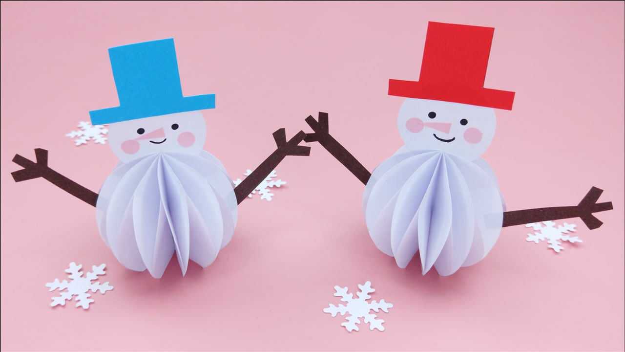 教你做超级可爱的雪人简单几步就做好手工折纸diy教程