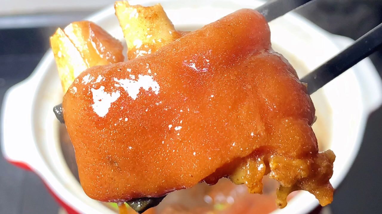 红烧猪脚最好吃最简单做法出锅后软糯鲜香入味好吃到爆