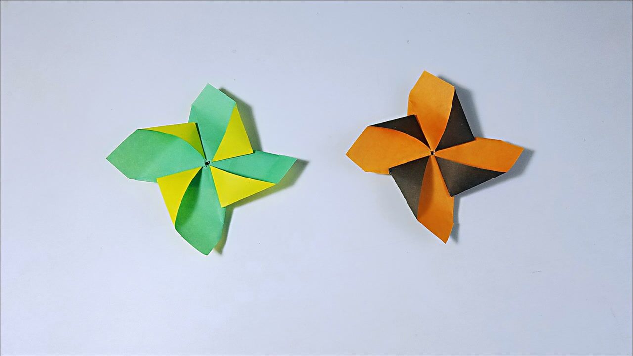 教你折纸风车,一张纸不用剪刀,简单易学,详细视频教程