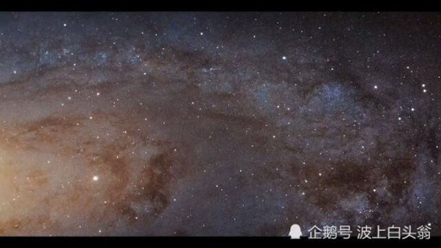 跟随镜头近距离观看银河系浩瀚星空