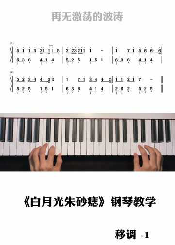 《白月光朱砂痣》钢琴双手简谱