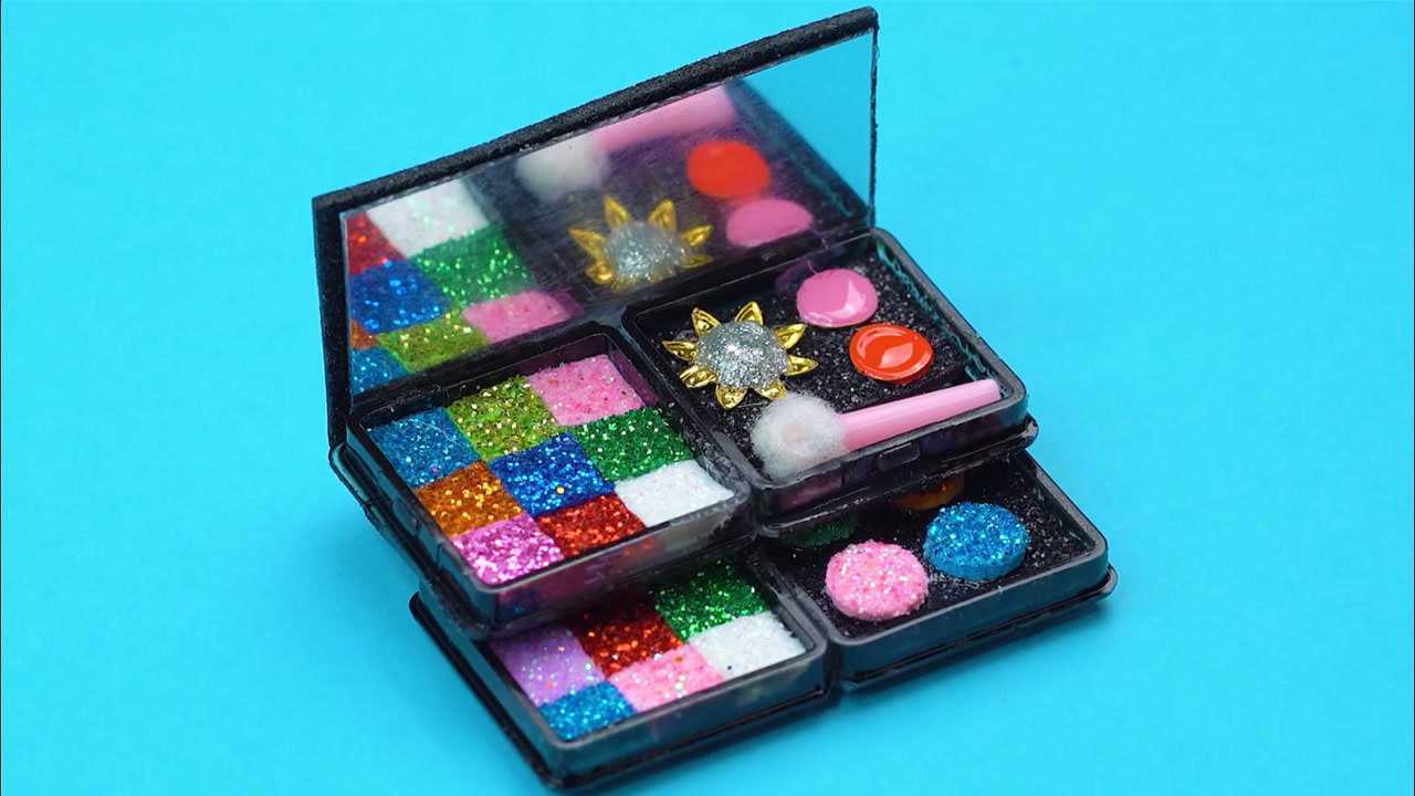 diy手工:制作迷你芭比娃娃多层眼影盘