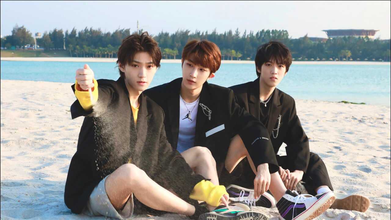 创造营2021陈俊洁李沛洋郑明鑫海边拍摄花絮