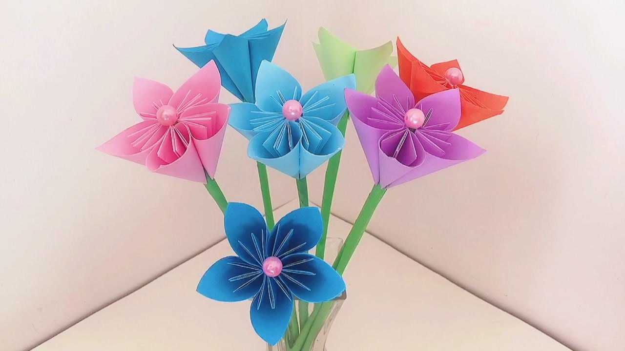 手工:漂亮的立体花花束制作