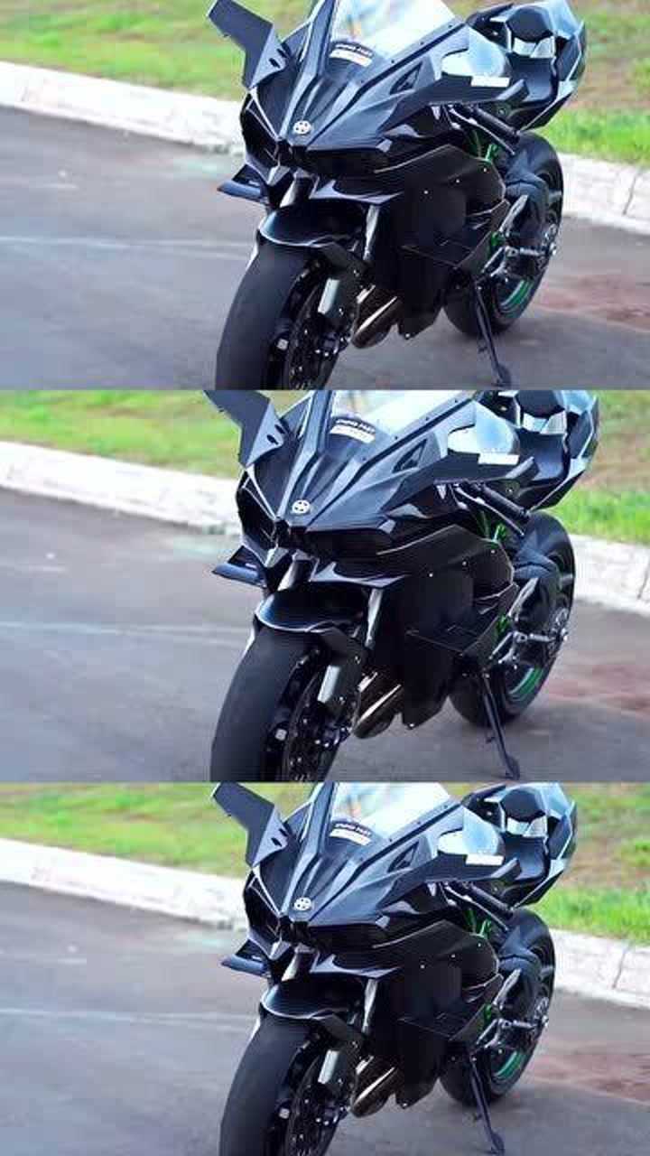 摩托中的布加迪川崎h2r一档就可以18526秒就可以开到400