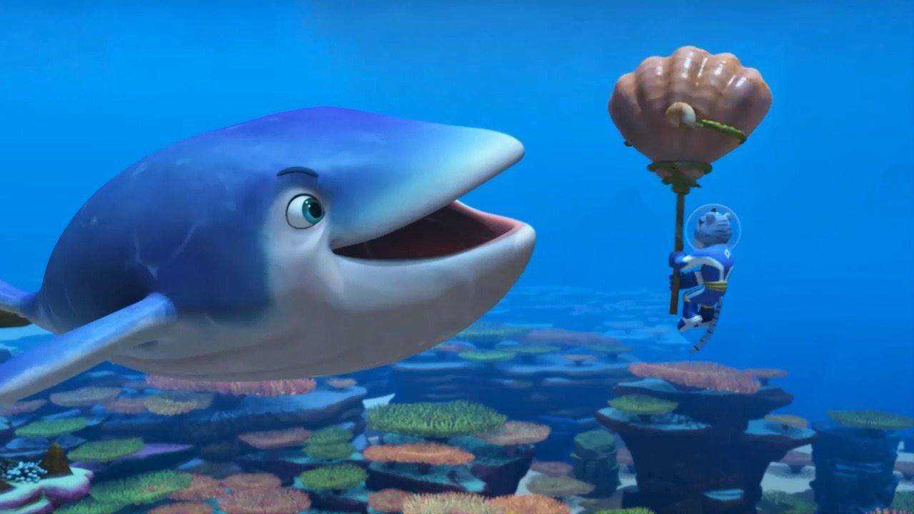 宇宙护卫队风暴做超大拨浪鼓蓝鲸宝宝好喜欢