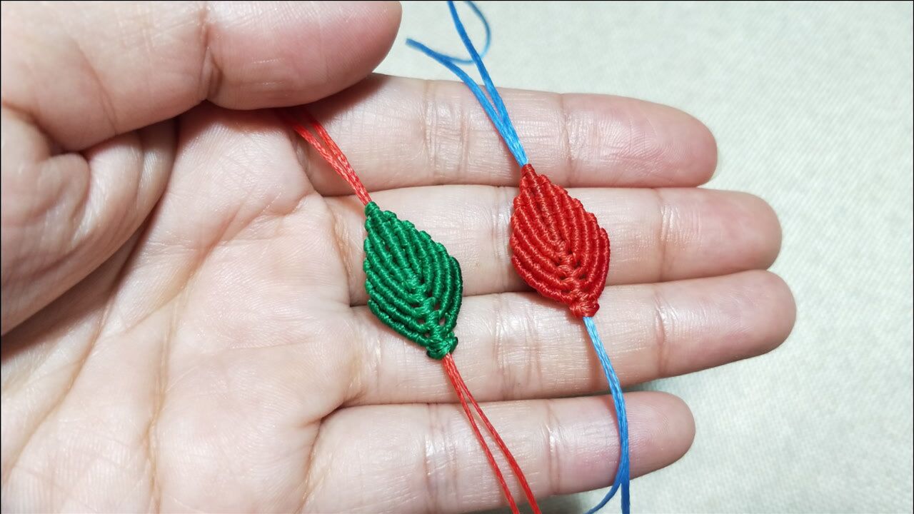 树叶子的编法叶子的编织方法教程手绳结绳编绳手工希石手作